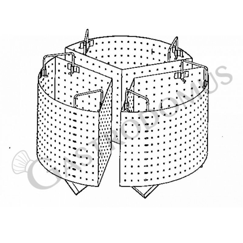 Nudelsieb/Kocheinsatz, 3 Teile, für 100 Liter-Kochkessel, 3 mm-Lochung