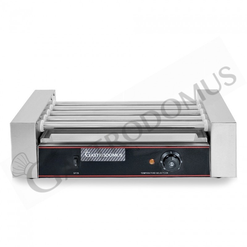 Hot Dog Grill, 5 Rollen, 1000 W, B 580 mm x T 250 mm x H 215 mm